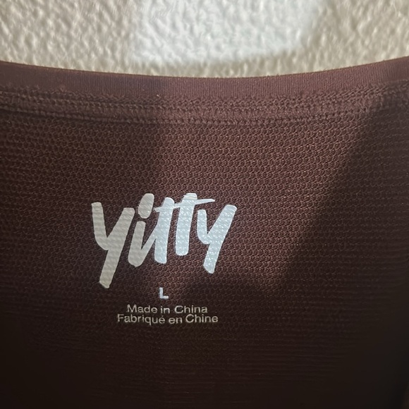 YITTY Collection Fabletics Smooth As Hell Shaping Maxi Dress Bossed Up Brown NWT - Picture 9 of 12